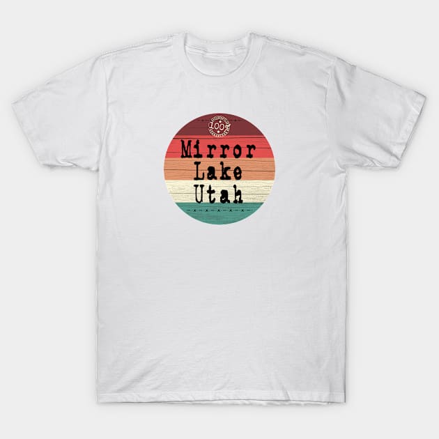 Mirror Lake Utah retro T-Shirt by artsytee